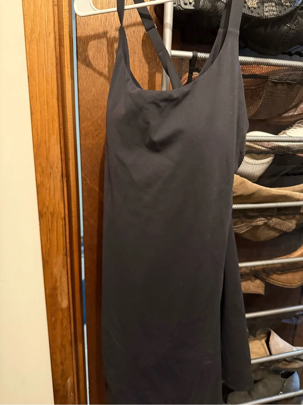 HALARA Black Slip Chemise with Adjustable Straps